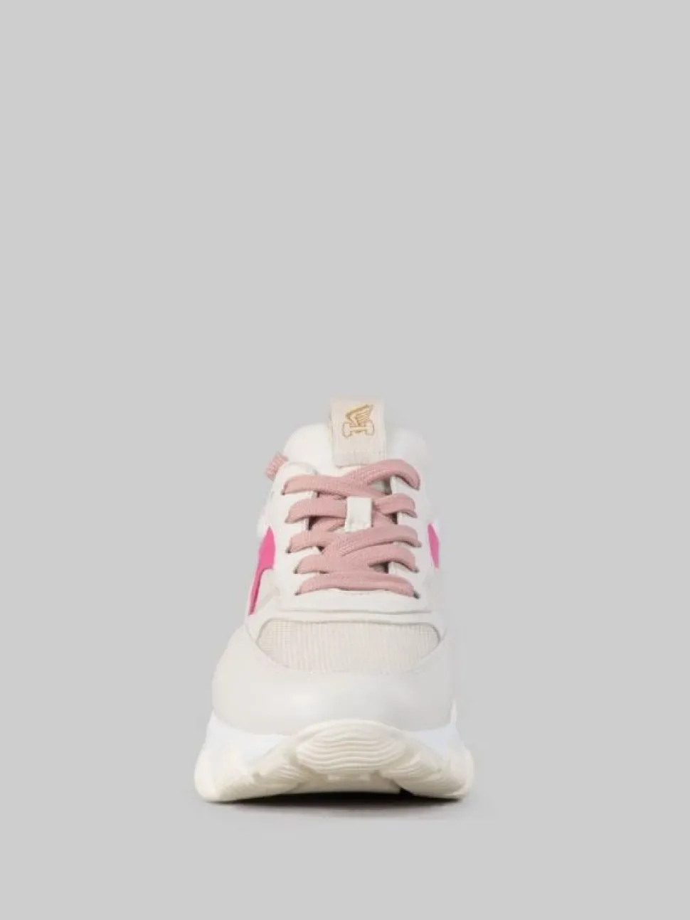 SNEAKER HYPERACTIVE BIANCO LATTE, ROSA E FUCSIA IN PELLE, SUEDE E TELA TECNICA