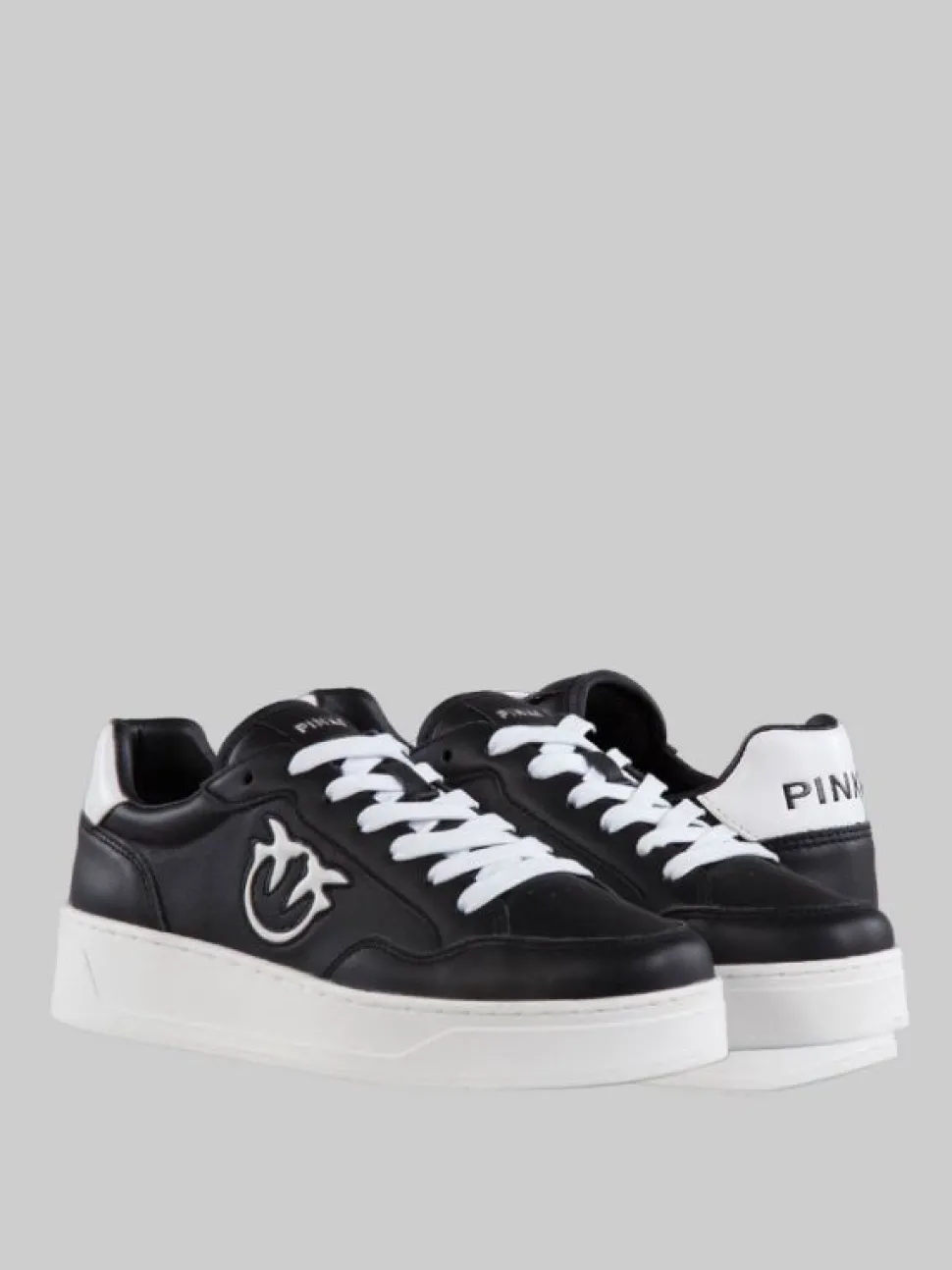 SNEAKERS BONDY IN PELLE NERE CON LOGO "LOVE BIRDS"