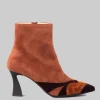 STIVALETTI IN PELLE SCAMOSCIATA CON INSERTI IN VELOUR