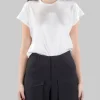 TOP FARIDA IN SETA BIANCA ELASTICIZZATA