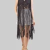 TOP IN COTONE INTRECCIATO CON LUNGHE FRANGE