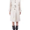 TRENCH AVORIO CON INTERNO IN PIUMINO STACCABILE CON CAPPUCCIO